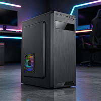 Boîtier PC Gaming Meway MicroATX Mid Tower à Prix Usine, Compatible Cartes Mères Micro-ATX/ITX, 4 Slots d'Extension, Support GPU 250mm, 2