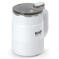 Molinillo de Café Eléctrico RAF R.7143, Cuchillas de Acero Inoxidable Blancas, Molinillo Rápido de Especias y Hierbas, Portátil
