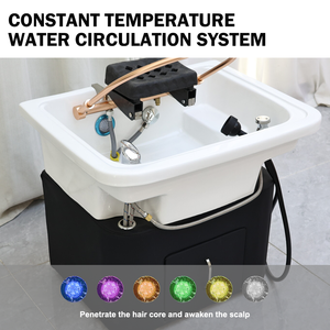 Bol de shampooing de salon tout-en-un Système de thérapie de spa portable avec raccord de tuyau d'eau - Product Image 6