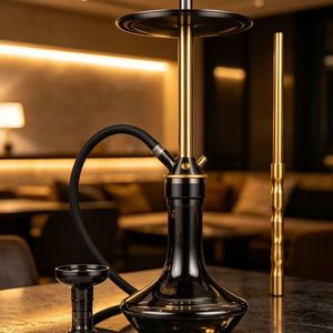 Serie Egipcia Clásica Árabe: Cachimba/Shisha de Acero Inoxidable Ecológica con Práctica Manguera Individual - Product Image 5