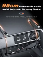 Stasiun Pengisian Daya Mobil Vtear Dual 45W Kabel Retractable Aksesoris Interior Mobil Untuk Honda CIVIC 2022-2025