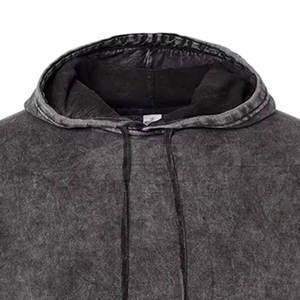 Sudadera con capucha de lavado ácido de gran tamaño para hombre de alta calidad, tejido polar transpirable de secado rápido, diseño de cremallera con estampado de logotipo personalizado - Product Image 6