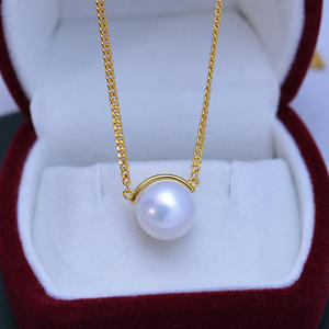 จี้ไข่มุกสีขาวขนาด 11-12 มม. แสงสว่างสวยงาม ประณีต บนสร้อยคอเงินแท้ S925 สไตล์เกาหลี รุ่น Xiao Bangchain สำหรับผู้หญิง - Product Image 1