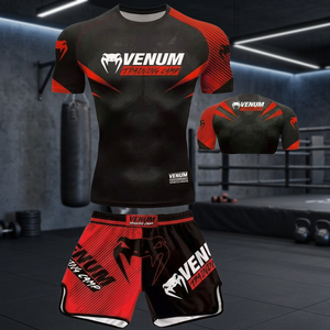 Nuevo Rashguard BJJ 2026 con Impresión Digital Frontal Personalizada con Tu Propio Logotipo, Shorts de Boxeo para Hombre de Secado Rápido, Kits de 220g, 100% Poliéster - Product Image 3