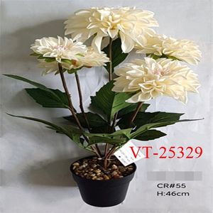 Pot de chrysanthème artificiel en polyester/soie de 39cm pour la fête des mères Pâques Noël Retour à l'école Halloween Nouvel An chinois - Product Image 3