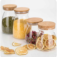 Apothekersglazen pot met brede opening, cilindrisch, grote capaciteit, voor pasta, noten, fruit, huishoudelijk gebruik, keukenopbergruimte