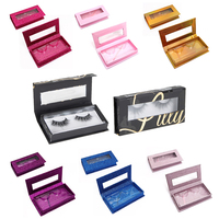 Boîte d'emballage vide personnalisée pour cils magnétiques en relief mat laminé propre logo matériaux recyclés pour doublure éponge crème visage