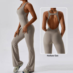 JY abbigliamento sportivo con Logo personalizzato alla moda da donna ampio pezzo a schiena aperta con sollevamento dell'anca e Set Yoga Micro svasato per lo <span class=keywords><strong>sport</strong></span> - Product Image 2