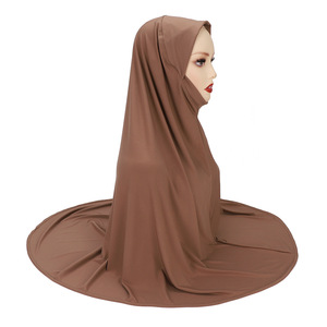 Pañuelo musulmán listo para usar de tamaño adulto grande, hiyab, Jersey instantáneo, Árabe debajo del gorro, Malasia para mujer de turbante, bufanda, chales - Product Image 3