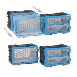 Caja de Herramientas Modular de Plástico Fervi con 4-6 Cajones, Organizador de Almacenamiento 2 en 1 para Taller y Garaje - Product Image 1