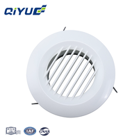 Diffuseur en plastique ABS rond à lamelles inclinées pour l'alimentation et la sortie d'air des systèmes de ventilation centralisée domestique et des équipements d'air frais