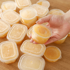 Disposable Passion Fruit Sauce <b>Boxes</b> Round PP Takeout <b>Small</b> Refill For Lemon Honey Seasoning - Product Image 4