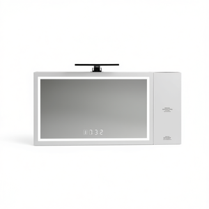 Espejo Horizontal de Pared con Marco Blanco de 90x15x50 cm con Iluminación LED - Product Image 3