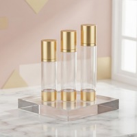 Flacon pulvérisateur sans air en aluminium de 80 ml/100 ml/120 ml, pour soins de la peau, lotion, savon liquide, plastique ABS rond, impression sérigraphique