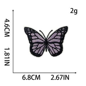 Toppa a farfalla ricamata colorata, distintivo a forma di insetto, applicazione termoadesiva per vestiti <span class=keywords><strong>da</strong></span> ragazza, borse, cappelli, decorazioni fai <span class=keywords><strong>da</strong></span> te per <span class=keywords><strong>giardino</strong></span> - Product Image 4