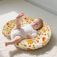 Oreiller d'allaitement pour bébé avec housse en coton lavable en machine, coussin de soutien pour l'alimentation du bébé pour maman, allaitement plus facile