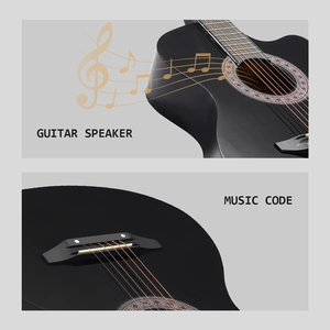 HUASHENG 38インチ 高光沢 アコースティック エレクトリックギター OEM ODM製造工場 カッタウェイ エレアコ バッグ・アクセサリー付き - Product Image 6