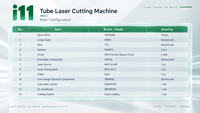 Machine de découpe au laser à fibre I11 avec source laser MAX 280 mm pour le traitement des profilés en H et en I