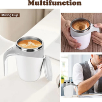 Nouvelle Tasse Électrique Portable à Mélange Magnétique pour Voyage, Rechargeable, en Acier Inoxydable, pour Lait et Café, Thermique