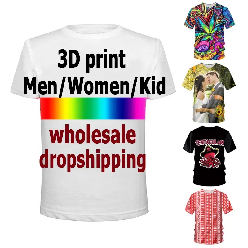 사용자 정의 3D 인쇄 애니메이션 티셔츠 남성용 짧은 소매 전체 인쇄 대형 티셔츠 남성 힙합 티셔츠 키즈 만화 티셔츠