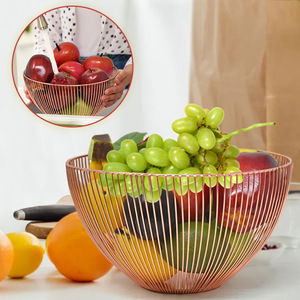 Wire Fruit <b>Basket</b> Bowl Nordic Style <b>Storage</b> Container For Kitchen Living Room Desktop Snack Bread And Fruit Holder - Product Image 4