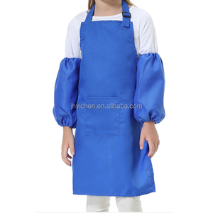 Delantal <span class=keywords><strong>de</strong></span> pintura <span class=keywords><strong>de</strong></span> algodón <span class=keywords><strong>para</strong></span> niños, diseño <span class=keywords><strong>de</strong></span> Chef <span class=keywords><strong>de</strong></span> jardín <span class=keywords><strong>para</strong></span> niños, <span class=keywords><strong>para</strong></span> cocina, escuela, delantal impermeable <span class=keywords><strong>para</strong></span> niños en blanco con bolsillo - Product Image 4
