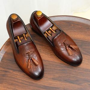 Mocasines de Hombre con Plataforma y Suela Gruesa Hechos a Medida, de Cuero Vacuno Brillante, Ligeros y Fáciles de Poner, para Ocasiones Formales, de Negocios y Bodas - Product Image 6