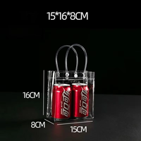 Sac de transport en PVC transparent épaissi et imperméable, logo imprimé personnalisé pour emballage cadeau, shopping et rangement de maquillage et de produits de beauté