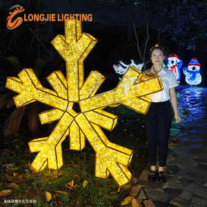 H:2M Tùy Chỉnh LED Xmas Trang Trí Acrylic Điêu Khắc Bông Tuyết Khổng Lồ Motif 3D Giáng Sinh Motif Vườn Đường Phố Trang Trí - Product Image 1