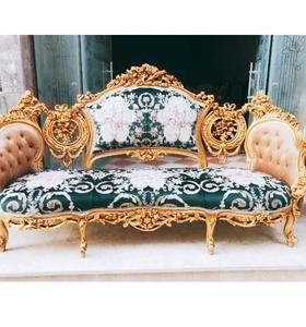 Canapé trois places Royal pour salon, fabriqué en teck massif pour une durabilité et un confort optimaux - Product Image 1