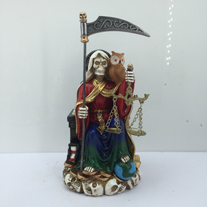 Estatua de Resina Religiosa de la Santa Muerte, Siete Potencias, Figura de Resina de Poliresina - Product Image 2