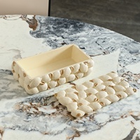 Boîtes en résine Flolenco faites à la main, luxe, feuilles dorées 3D, citron, pour la maison, la table, présentoir à bijoux, organisateur de rangement