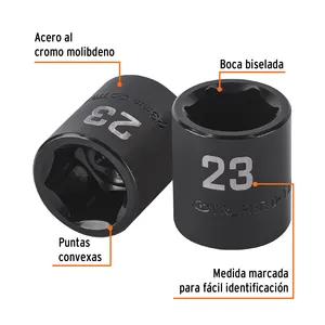 Truper 23mm impatto Dado con 6 punte 6 unità in un 1/2 'quadrato parti e accessori per veicoli pesanti - Product Image 2