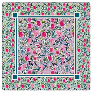 Aquarel Wild Berry Bloemenkrans Mahjong Tafelmat Antislip Waterdichte Speltafelhoes met Minimalistisch Crème voor Vrouwen Cadeau - Product Image 3
