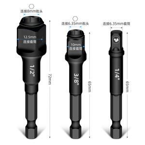 Adaptador de Enchufe Ximeng, Conector de 1/2, 3/8, 1/4 Pulgadas, Barra de Extensión Hexagonal para Taladro Eléctrico y Destornillador - Product Image 1