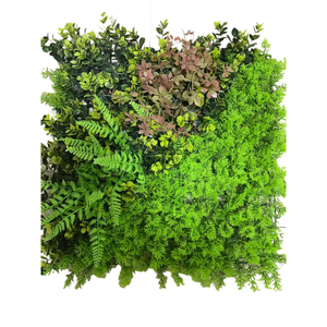Vente en gros de fausse herbe artificielle en plastique pour décoration intérieure pour pièces extérieures Haie de mur vert Panneau de buis Plantes décoratives - Product Image 4
