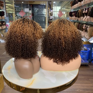 Perruque en cheveux humains SDD, 14 pouces, coupe pixie avec frange, 300g, disponible en 4 couleurs, qualité supérieure, style élégant - Product Image 5