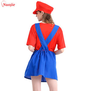 Offre Spéciale Enfants Drôle Cosplay Costume Adulte Super <span class=keywords><strong>Mario</strong></span> <span class=keywords><strong>Luigi</strong></span> Frères Plombier Fantaisie Robe Vêtements de Performance// - Product Image 4