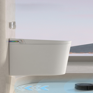 110v/220v Automatique Capteur Européen Bidet <span class=keywords><strong>Wc</strong></span> Porcelaine <span class=keywords><strong>Japonais</strong></span> Intelligent Toilette avec P-Trap Drainage Auto Flush Salle De Bains Bol - Product Image 4