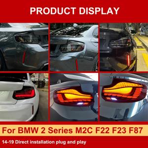 J ONE Fanali Posteriori a Scaglie di Drago GTS di Grande Successo per <span class=keywords><strong>BMW</strong></span> Serie 2 M2C <span class=keywords><strong>F22</strong></span> F23 F87 2014-2019 Luci Posteriori Plug and Play Rosso Nero - Product Image 5