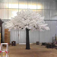 Arbre artificiel en fibre de verre de haute qualité, fleurs de cerisier blanches, pour mariage et remise de diplôme, décoration intérieure/extérieure pour fêtes à domicile