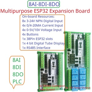 Module d'extension multifonctionnel <span class=keywords><strong>ESP32</strong></span> ES32A08 ES33B08 DC 12V <span class=keywords><strong>24V</strong></span> avec ports numériques et analogiques pour réseau Ethernet WEB MQTT et 4 relais DIY - Product Image 3