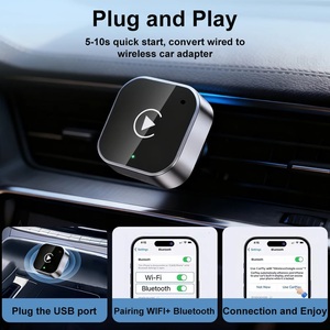 อะแดปเตอร์ <span class=keywords><strong>CarPlay</strong></span> ไร้สาย2 in 1แอนดรอยด์ C ประเภทสำหรับ <span class=keywords><strong>Apple</strong></span> iPhone <span class=keywords><strong>iOS</strong></span> 10อัพเกรด2026ไร้สายเล่นแอปเปิ้ลออโต้ - Product Image 4