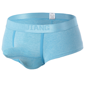 Gay <span class=keywords><strong>ragazzi</strong></span> <span class=keywords><strong>Sexy</strong></span> intimo uomo in cotone traspirante maglia Boxer slip con grande custodia pene personalizzabile - Product Image 2