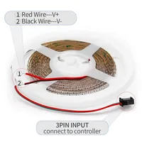 Bande LED WS2812B ultra-étroite de 2,7 mm 5 mm, 133 LED/m, adressable individuellement, bande lumineuse à pixels RGBIC, Dreamcolor, DC5V/12V, USB, IP20