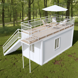 Casa Container Prefabbricata con Terrazza sul Tetto, Casa Modulare in Acciaio, Cabina Mobile Prefabbricata per Abitazione e Affitto - Product Image 3