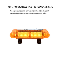 Mini lampe stroboscopique d'urgence, lumière d'avertissement, barre lumineuse ambre avec aimant pour ambulances et camions de pompiers