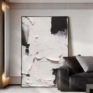 Interior Home Decoration Door Lake Natural Scenery <b>Canvas</b> Hand Oil Painting <b>Framed</b> Big Wall Art Painting Abstract Black White - Product Image 6