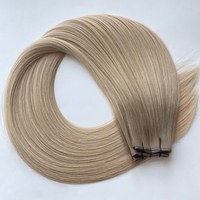 Rambut Remy Premium Double Drawn # Ekstensi Rambut Chengtu Semua Warna Dapat Diwarnai, Sambungan Micro-Link, Harga Pabrik untuk Wanita