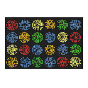 Alfombra de juego de cobertura completa para bebés, alfombra para gatear de 1,5 cm de grosor, fibra de poliéster, patrón abstracto, forma cuadrada, para dormitorio, uso doméstico - Product Image 5